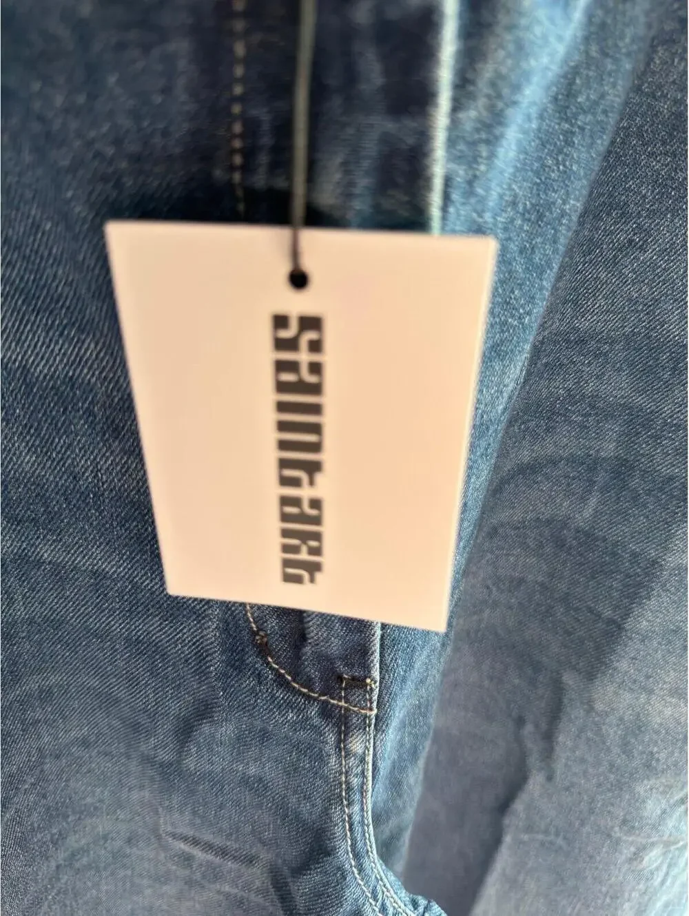 Saint Art Amber Denim Pants Ashbury Wash Wide Leg Baggy Blue Jeans Women’s S NWT